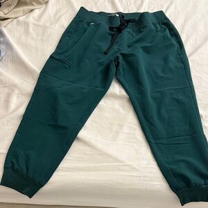 Figs Green Jogger Pants with Black Drawstring